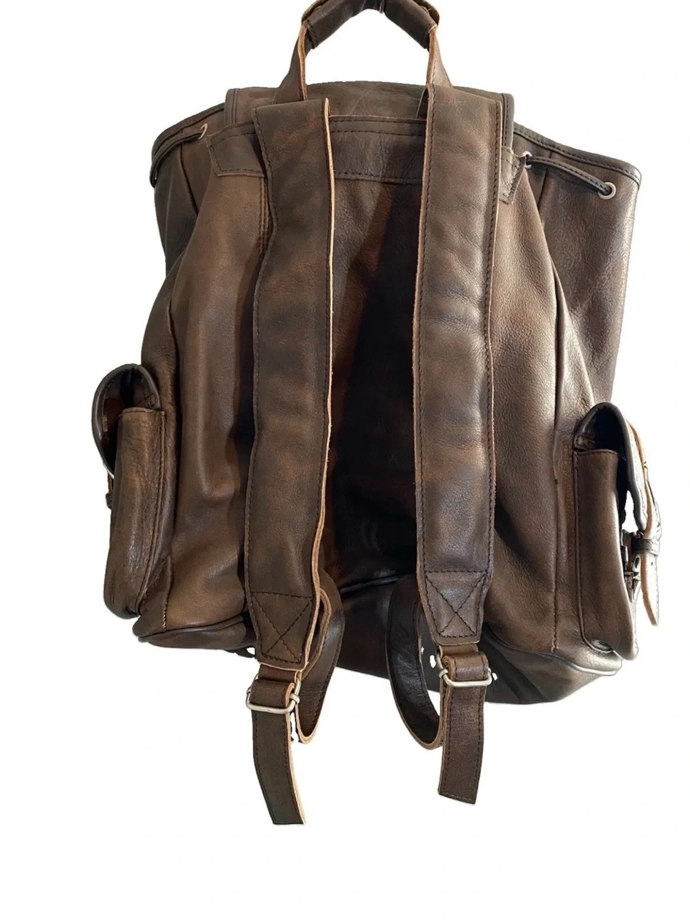 Vintage Brown Leather Backpack